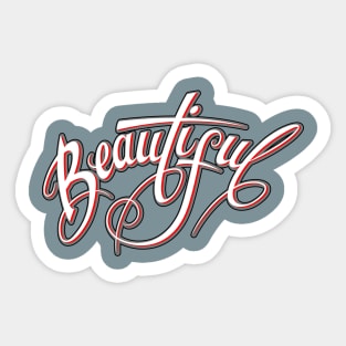 Beautiful typography Sticker